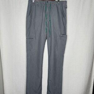Figs Pants Mens L Graphite‎ Gray Cairo Cargo Scrub Zip Fly Straight Nurse Vet E
